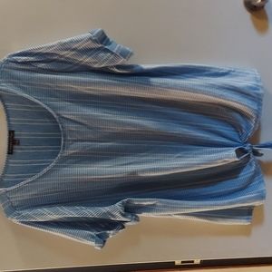 Blue and white striped shirt